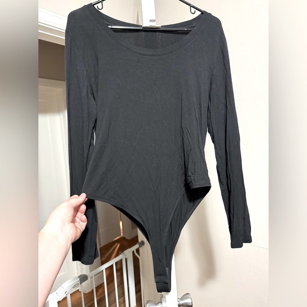 Elegant Black Long Sleeve Bodysuit